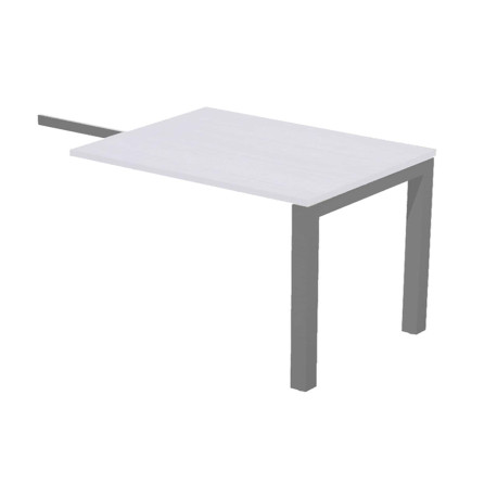 Allungo reversibile dx/sx Agorà - 80x60cm - Bianco - Gamba antracite