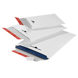 Busta a sacco - in cartone - chiusura autoadesiva - 245 x 345 x 30 mm - bianco - Colompac