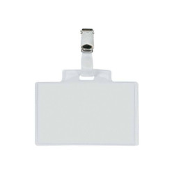 SEI PASS 3 E - Badge per il nome - clip - trasparente (pacchetto di 10)