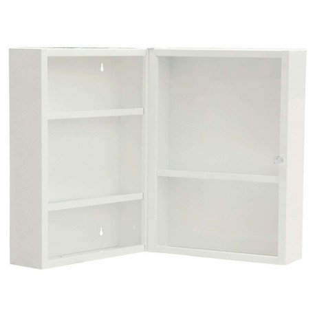 Armadietto Vuoto in metallo colore bianco, serratura con chiave cm 45 x 32 x 19