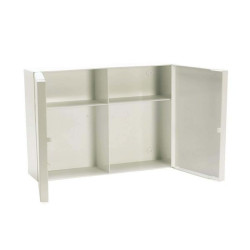 Armadietto Vuoto in plastica a due ante, colore bianco cm 45 x 37 x 13