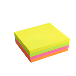 Biglietti adesivi Cubo - assortito neon - 75 x 75mm - 70gr - 320 fogli - Starline
