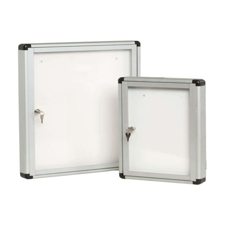 Bacheca per interni - con anta battente - fondo bianco magnetico - 6 fogli A4 - orizzontale - Starline