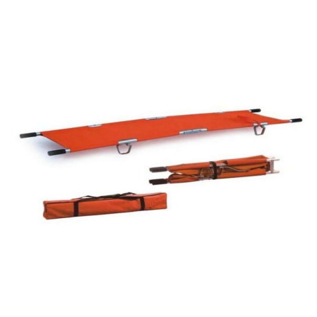 Barella Pieghevole di Emergenza in 4 Parti 221x53x15 con Custodia