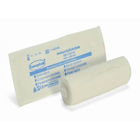 Benda elastica sterile con tampone in TNT Tampobenda cm 8x10 cm