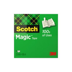 Scotch Magic - Nastro ufficio - 25 mm x 66 m - 2.54 cm core - trasparente