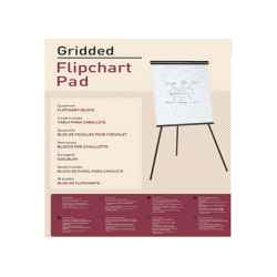 Blocco per lavagna - 20 fogli - 65 x 98 cm - quadretti 2,5 x 2,5 cm - bianco - Starline
