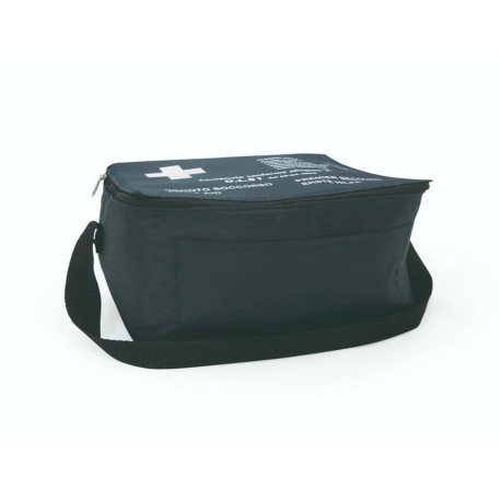 Borsa termica in nylon blu con chiusura centrale zip cm 20 x 14 x 13