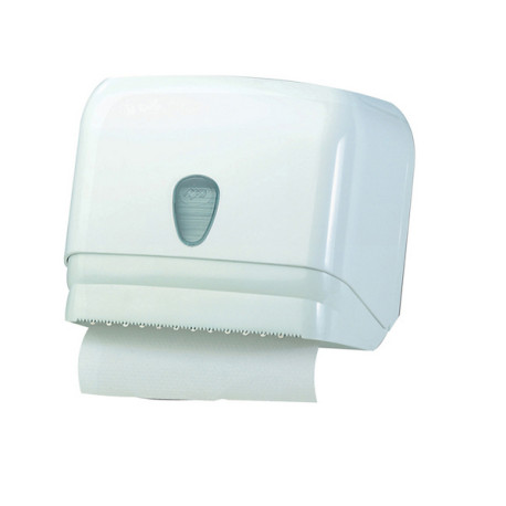 Dispenser per asciugamani in rotolo/fogli - 30x19,5x25,1 cm - plastica - bianco - Mar Plast