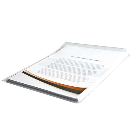 Buste forate con soffietto e patella - spessore 25 mm - liscio - 21 x 30 cm - trasparente - Starline