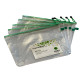 Busta a rete con cerniera verde - PVC - 31,2 x 41,2 cm - trasparente - Starline