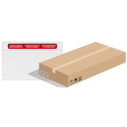 Busta adesiva Speedy Doc - con stampa "contiene documenti" - C5 (23 x 16,5 cm) - LDPE- trasparente - Favorit - conf. 1000 pezzi