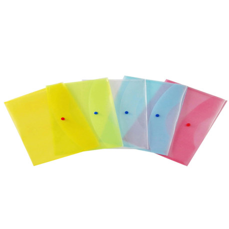 Busta con bottone - A4 - PP - colori assortiti - Starline