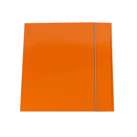 Cartella 3 lembi con elastico Queen - A4 - dorso variabile - cartone plastificato - arancio - Starline