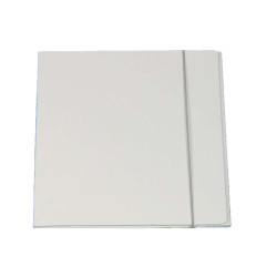 Cartella 3 lembi con elastico Queen - A4 - dorso variabile - cartone plastificato - bianco - Starline