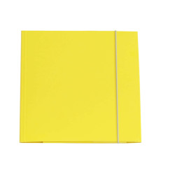 Cartella 3 lembi con elastico Queen - A4 - dorso variabile - cartone plastificato - giallo - Starline