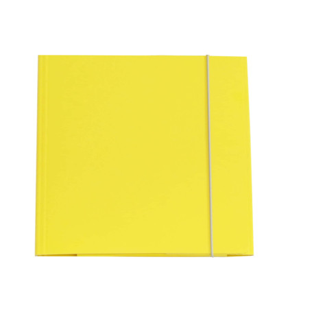 Cartella 3 lembi con elastico Queen - A4 - dorso variabile - cartone plastificato - giallo - Starline