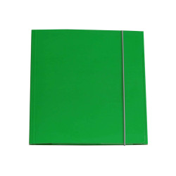 Cartella 3 lembi con elastico Queen - A4 - dorso variabile - cartone plastificato - verde - Starline