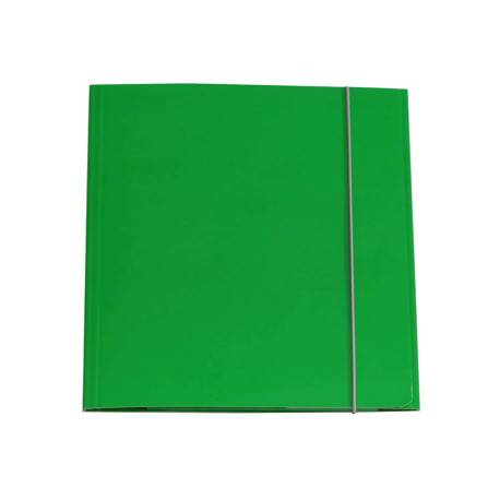 Cartella 3 lembi con elastico Queen - A4 - dorso variabile - cartone plastificato - verde - Starline