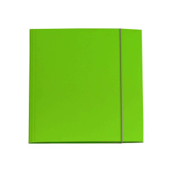 Cartella 3 lembi con elastico Queen - A4 - dorso variabile - cartone plastificato - verde prato - Starline