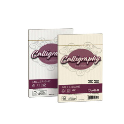 Busta Calligraphy Millerighe - 110 x 220 mm - 100 gr - avorio 02 - Favini - conf. 25 pezzi