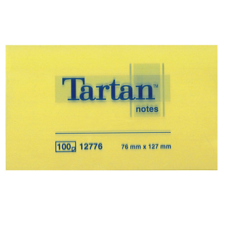 Blocco foglietti - giallo pastello - 76 x 127mm - 63gr - 100 fogli - Tartan