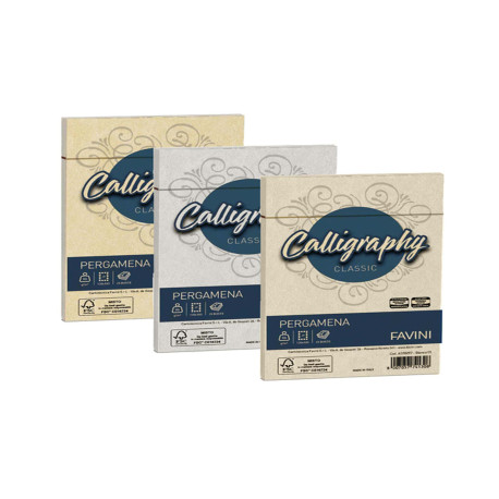 Busta Calligraphy Pergamena - 120 x 180 mm - 90 gr - perla 10 - Favini - conf. 25 pezzi