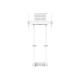 Neomounts WL55-875WH1 - Kit montaggio (montaggio a muro) - motorizzato - per pannello piatto - bloccabile - acciaio - bianco - 