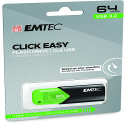Emtec - Memoria USB B110 USB 3.2 Click&Easy - verde - ECMMD64GB113 - 64 GB