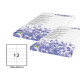 Etichette adesive - in carta - permanenti - 105 x 48 mm - 12 et/fg - 100 fogli - bianco - Starline