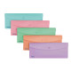 Busta con bottone Pastel - 9,9 x 21 cm - PP - colori assortiti - Favorit - conf. 5 pezzi