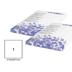 Etichette adesive - in carta - permanenti - 210 x 297 mm - 1 et/fg - 100 fogli - bianco - Starline