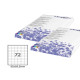 Etichette adesive - in carta - permanenti - 35 x 23,5 mm - 72 et/fg - 100 fogli - bianco - Starline