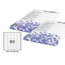 Etichette adesive - in carta - permanenti - 42 x 16,9 mm - 85 et/fg - 100 fogli - bianco - Starline