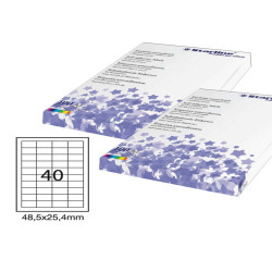Etichette adesive - in carta - permanenti - 48,5 x 25,4 mm - 40 et/fg - 100 fogli - bianco - Starline