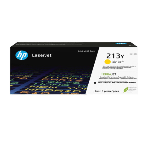 Hp -  Toner originale LaserJet HP 213Y - Giallo - W2132Y - ad altissima capacità