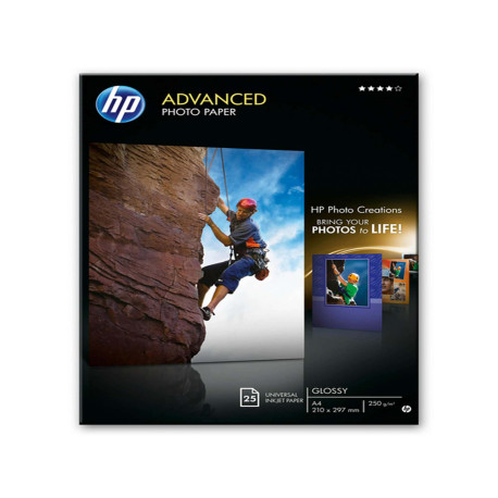 Hp - Carta fotografica originale lucida Hp Advanced Photo Paper 25 Fogli - A4 - 210 x 297 mm - Q5456A