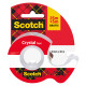 Nastro adesivo  in chiocciola Crystal 600 - 19 mm x 25 m + 5m gratis - acrilico - trasparente - Scotch