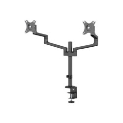 Neomounts DS60-425BL2 - Kit montaggio (braccio snodato) - video full-motion - per 2 monitor - acciaio - nero - dimensione scher
