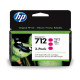 Hp - Conf. 3 Cartucce ink originale - 712 - Magenta - 3ED78A - 29 ml cad