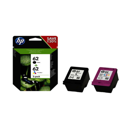 Hp - Confezione 2 cartucce ink originale - 62 - C/M/Y/K - N9J71AE - C/M/Y 165 pag / K 200 pag