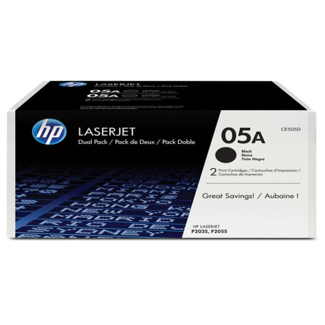 Hp - Confezione 2 Toner originale - 05A - Nero - CE505D - 2.300 pag cad