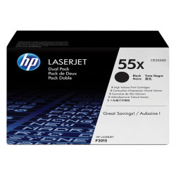 Hp - Confezione 2 Toner originale - 55X - Nero - CE255XD - 12.500 pag/cad