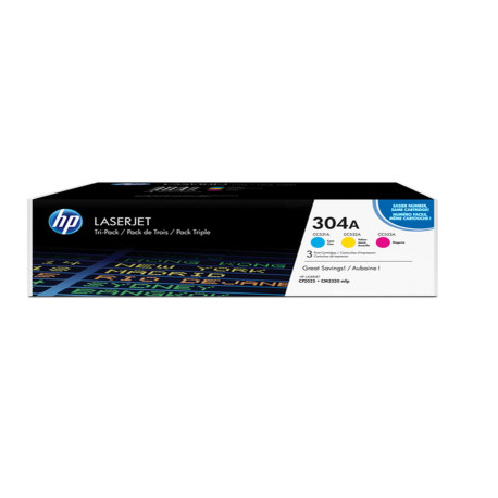 Hp - Confezione 3 Toner originale - 304A - C/M/Y - CF372AM - 2.800 pag cad
