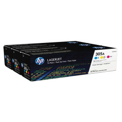 Hp - Confezione 3 Toner originale - 305A - C/M/Y - CF370AM - 2.600 pag cad