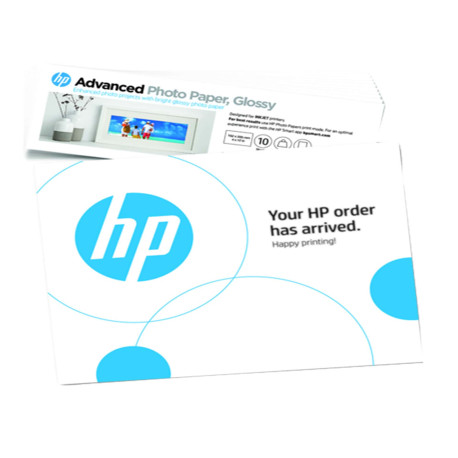 Hp - Confezione da 10 fogli di carta originale fotografica HP Advanced - lucida - 250 g/m² - 49V51A