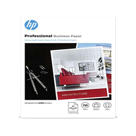 Hp - Confezione da 150 fogli carta originale fotografica lucida professionale per stampe laser A4 - 7MV83A