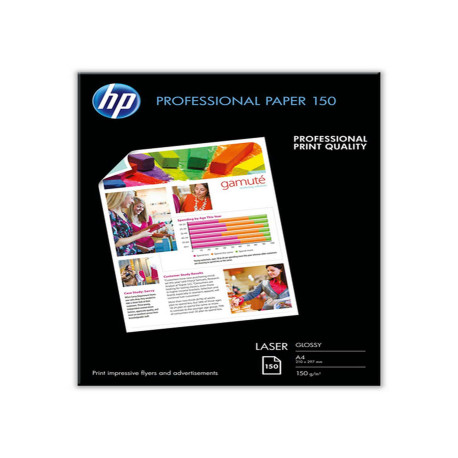 Hp - Confezione da 150 Fogli Carta originale professionale per stampe laser - lucida - 150 g/m² - A4 - 210 x 297 mm - CG965A