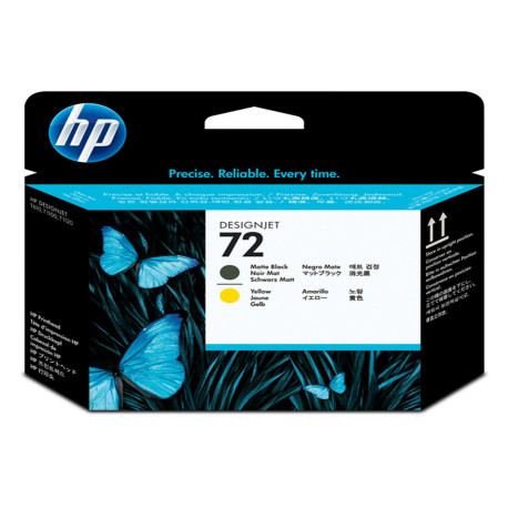 Hp - Testina di stampa originale - 72 - Nero opaco / Giallo - C9384A - 69 pag