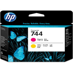 Hp - Testina originale - 744 - Magenta / Giallo - F9J87A - 6ml/cad